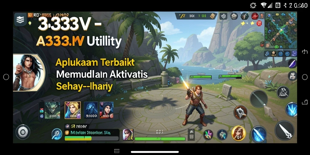 Tampilan antarmuka pengguna aplikasi Utility 333V yang intuitif dan sederhana.