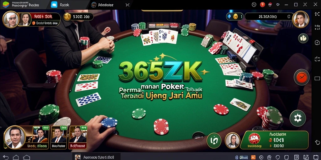 Screenshot permainan Poker yang seru dan menegangkan di 365ZK.