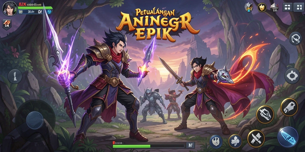 Tangkapan layar gameplay 8ZK menampilkan aksi karakter Anime yang menarik.