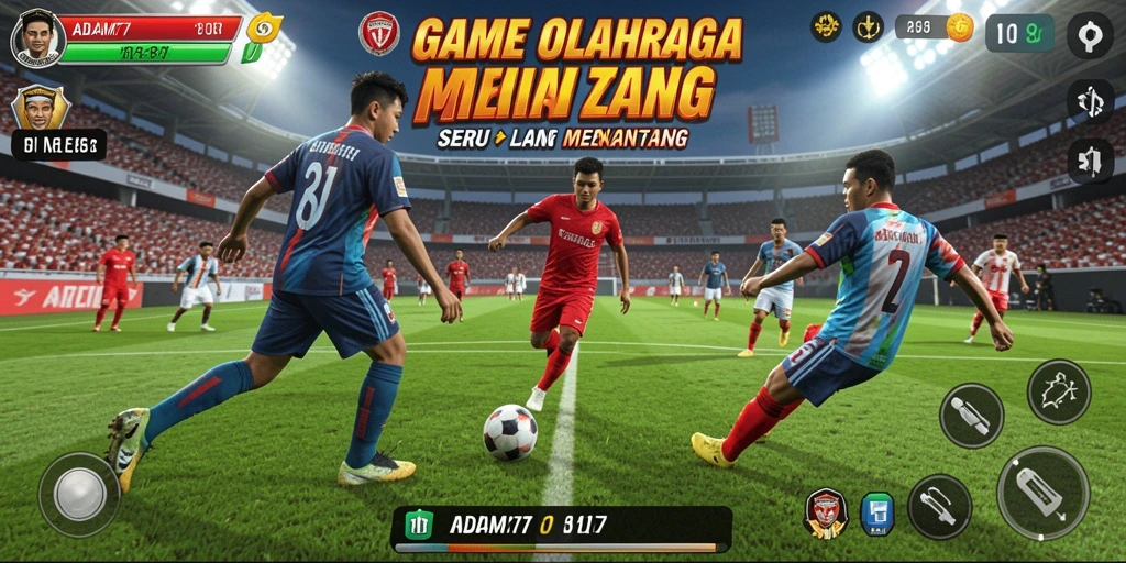 Gameplay seru dari ADAM77 dengan berbagai pilihan olahraga.
