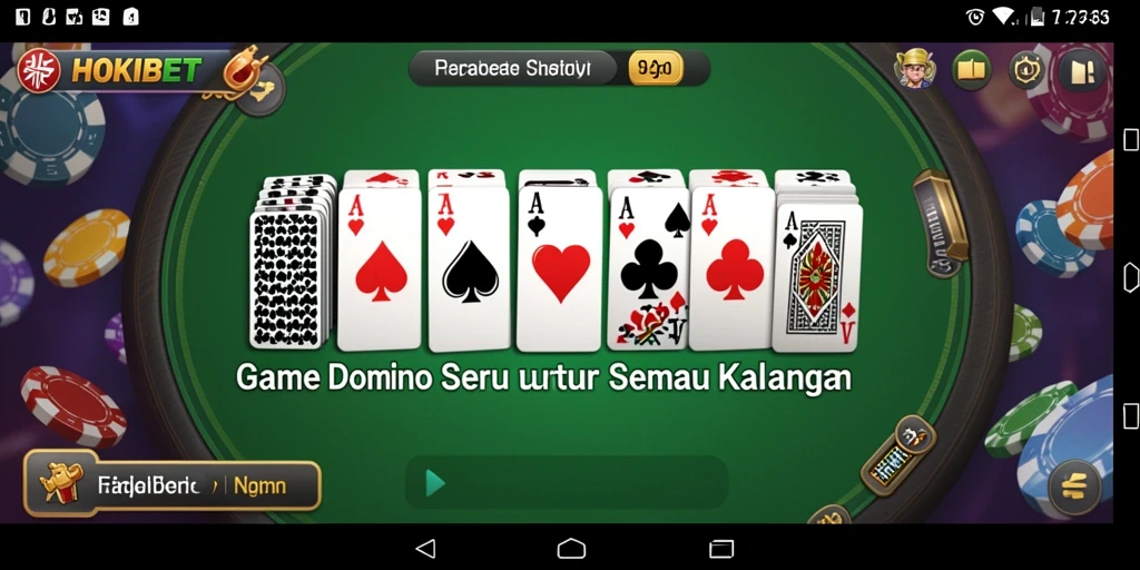 Gameplay seru domino di HOKIBET dengan banyak pemain aktif.