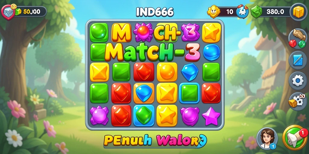 Tampilan gameplay IND666 yang penuh warna dan menarik.