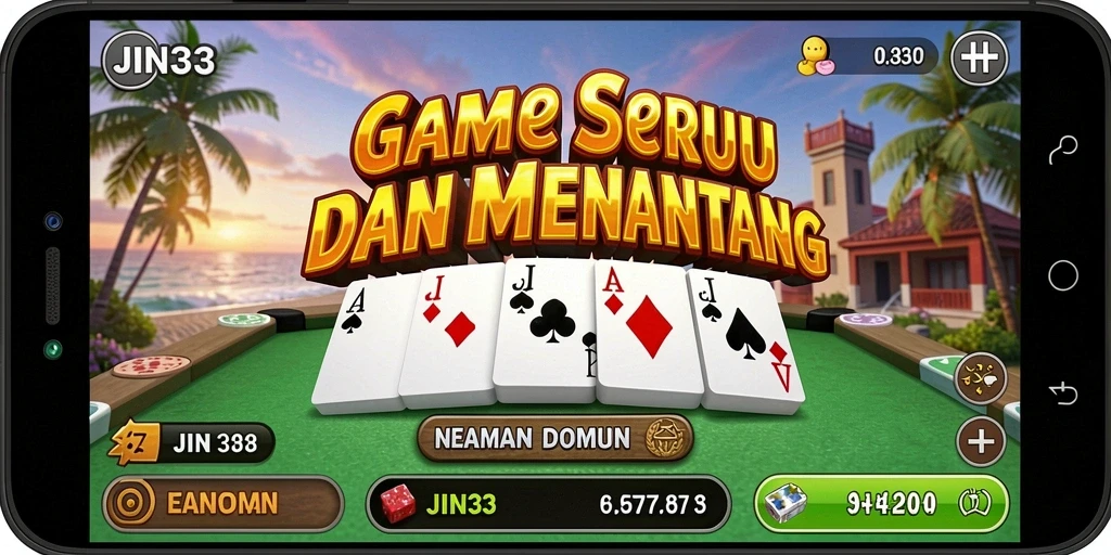 Screenshot gameplay JIN33 yang menunjukkan suasana permainan Domino.