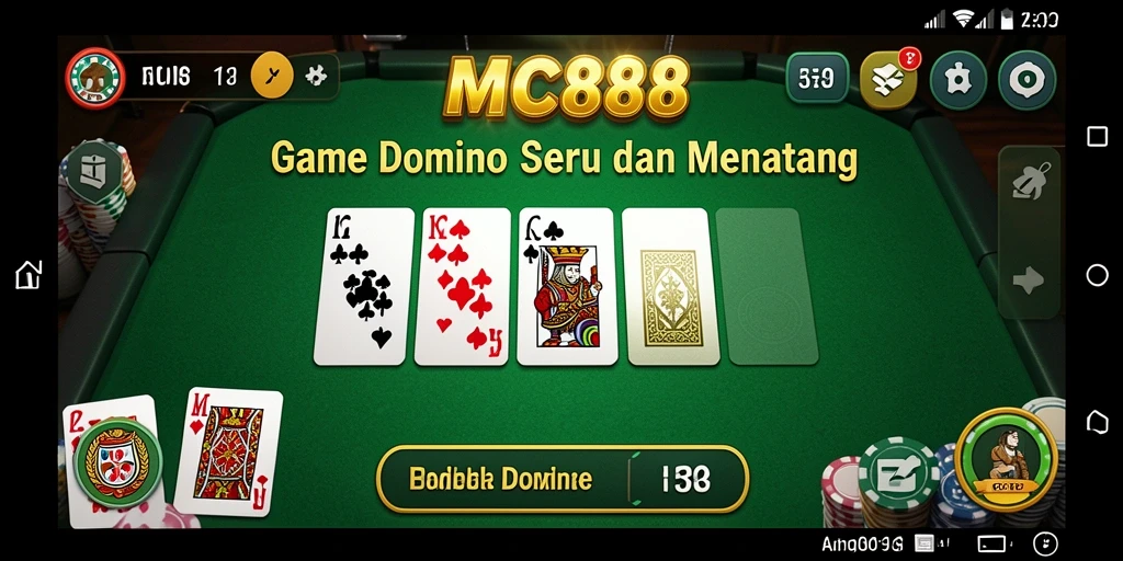 Tampilan gameplay seru dari MC888 saat bermain Domino.