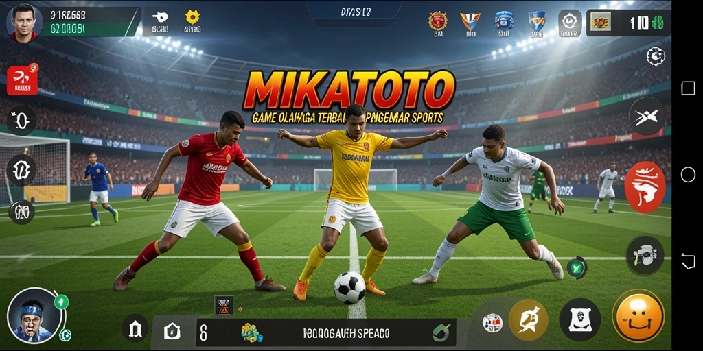 Tampilan gameplay MIKATOTO yang seru dengan berbagai pilihan olahraga.