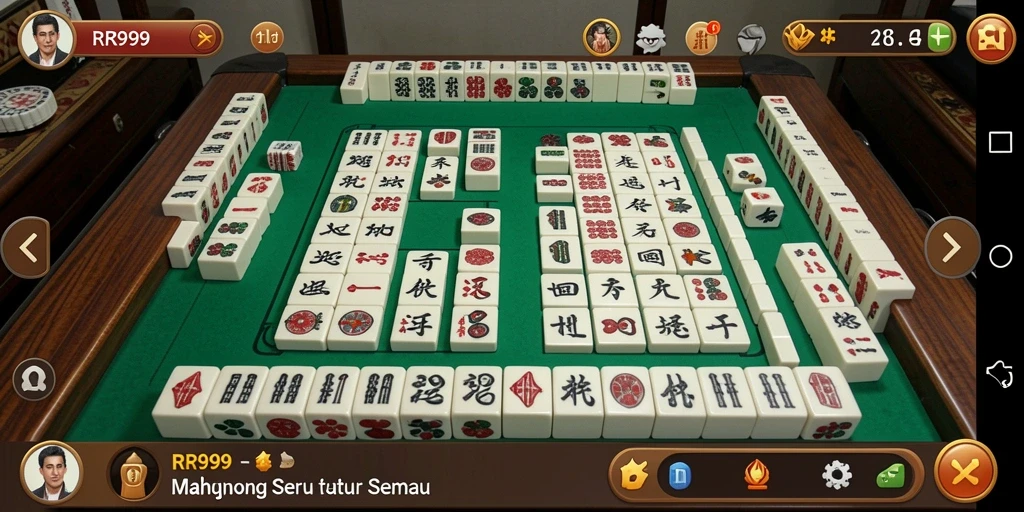 Tampilan gameplay Mahjong yang menarik di RR999.