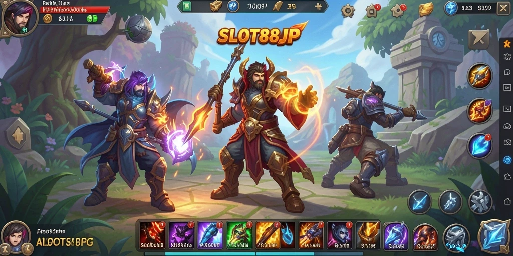 Tampilan gameplay menarik dari SLOT88JP dengan aksi ARPG yang mendebarkan.