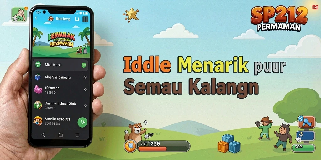 Screenshot gameplay SP212 yang menunjukkan kemajuan Idle yang memuaskan.
