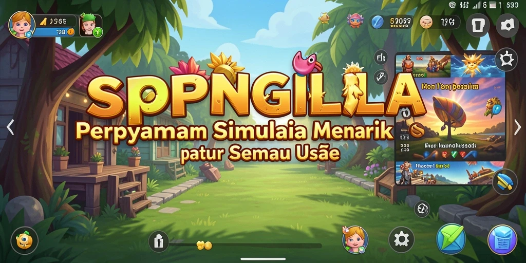 Screenshot gameplay SPINGILA yang menampilkan aksi simulasi yang seru.