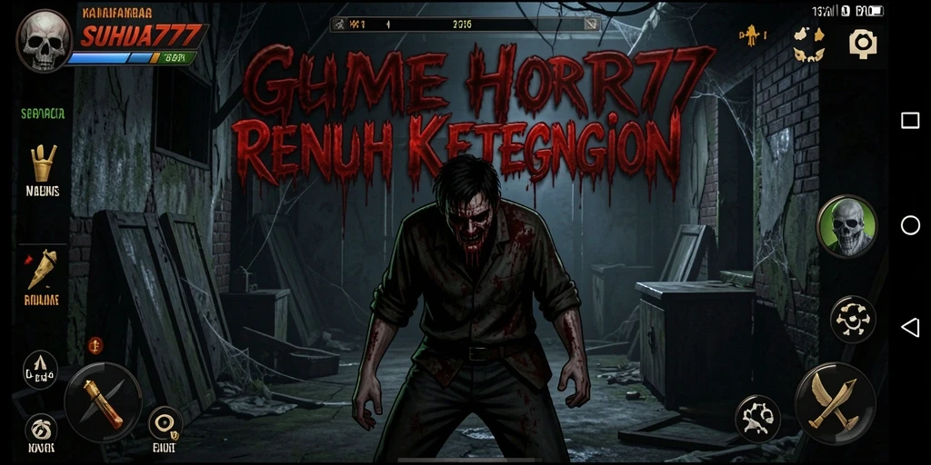 Gameplay menegangkan dalam SUHU777 dengan suasana horor yang mencekam.