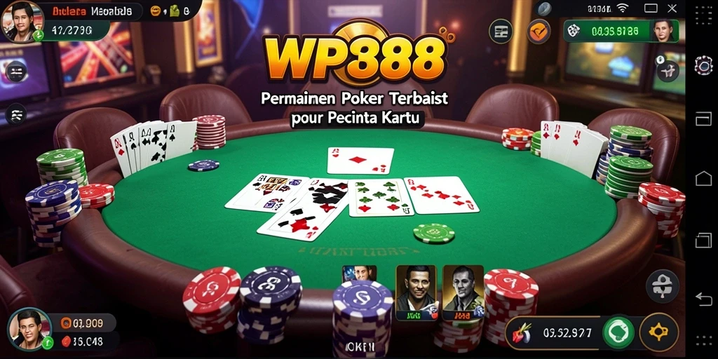 Tampilan antarmuka permainan Poker WP888 yang menarik dan intuitif.